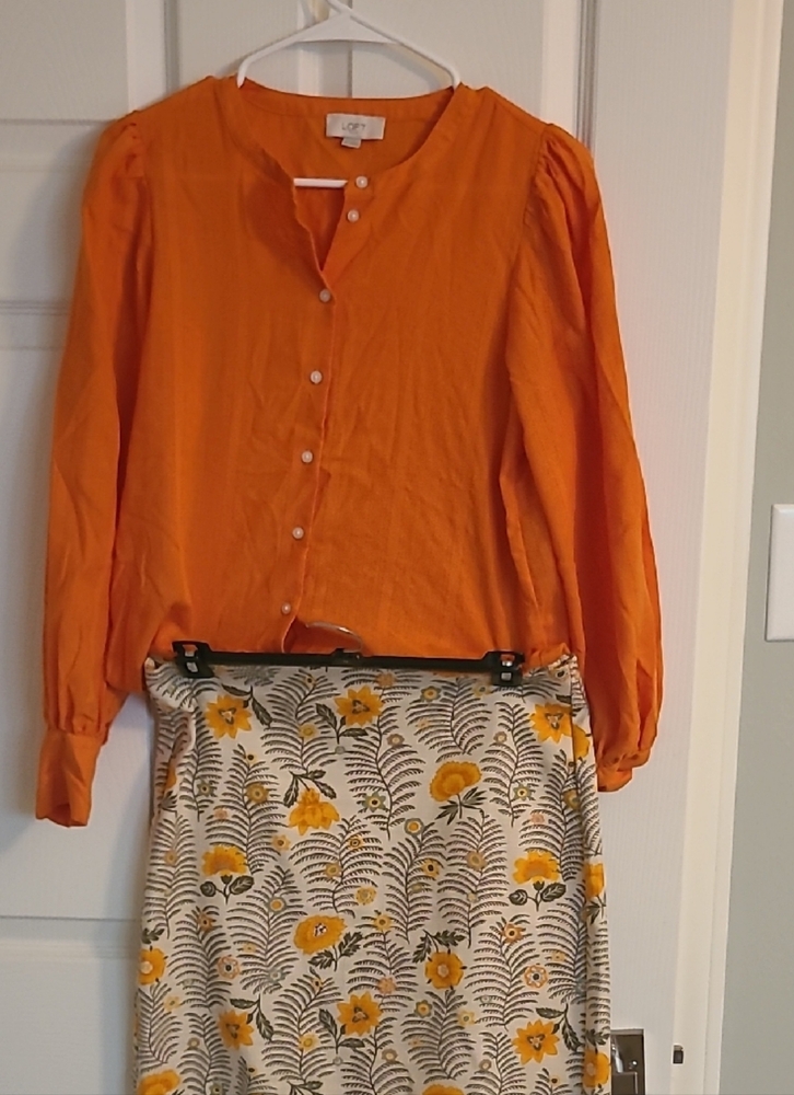 LOFT Orange Blouse
